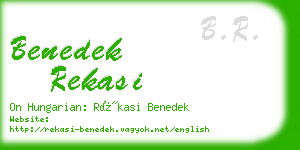 benedek rekasi business card